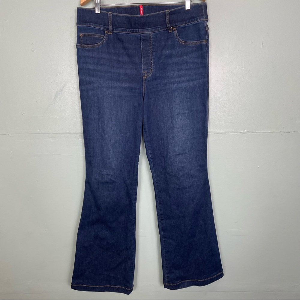 Spanx Flare Jeans Women’s 1X Style 20327R Midnight‎ Blue - Picture 3 of 11